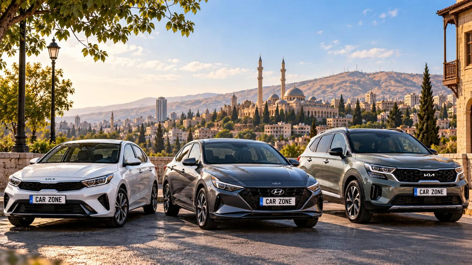 Choosing a rental car in Damascus, comparing economy cars, sedans and SUVs